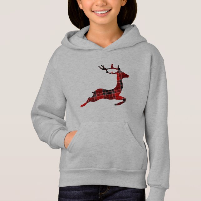 Red Plaid Reindeer Christmas (Front)