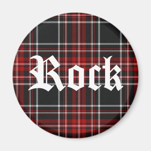 Red Plaid Rock - Magnet