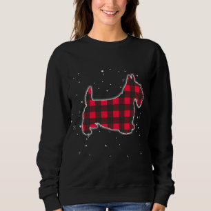 Red Plaid Scottie Christmas Matching Buffalo Famil Sweatshirt