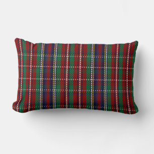 Red Plaid Scottish Rustic Flannel Print     Lumbar Cushion