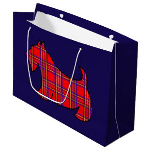 Red Plaid Scottish Terrier Gift Bag