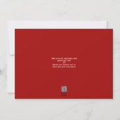 Red Plaid Script SEASONS GREETINGS Holiday Card (Back)