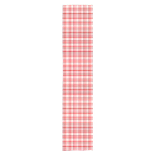 Red Plaid Short Table Runner (Front)