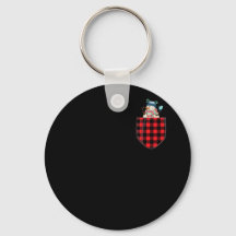 Red Plaid Snowman in Pocket Buffalo Family Pajama