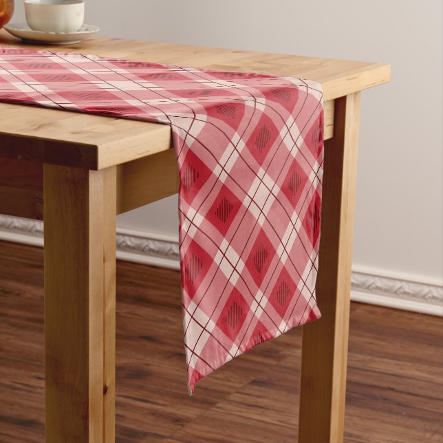 Red Plaid Table Runner (In Situ)