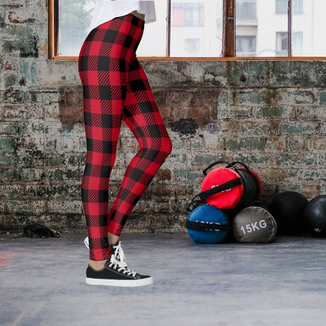 Red Plaid Tartan Leggings (Creator Uploaded)