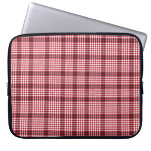 Red plaid tartan seamless pattern laptop sleeve
