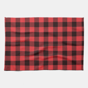 Red Plaid Tea Towel