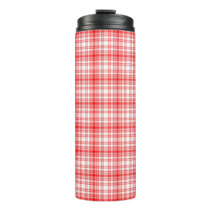 Red Plaid Thermal Tumbler