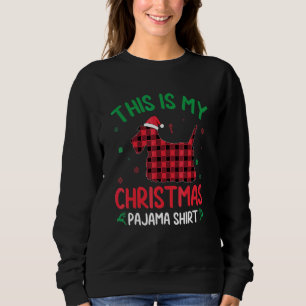 Red Plaid This Is My Scottish Terrier Dog Christma Sweatshirt
