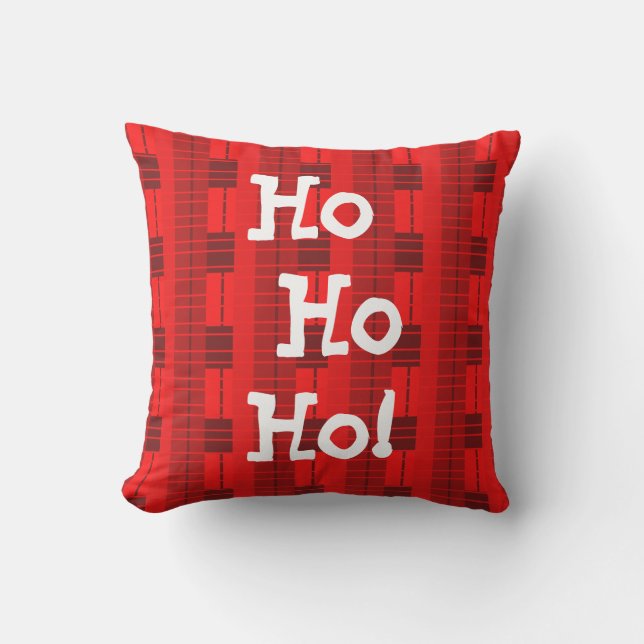 Red Plaid Throw Pillow (Front)