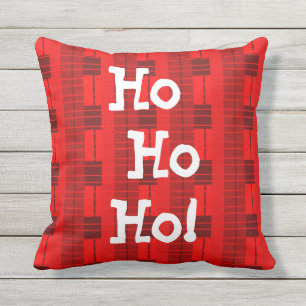 Red Plaid Throw Pillow
