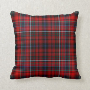 Red Plaid Throw Pillow