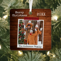 Red Plaid Wood Craft Tape Instant Photo Style
