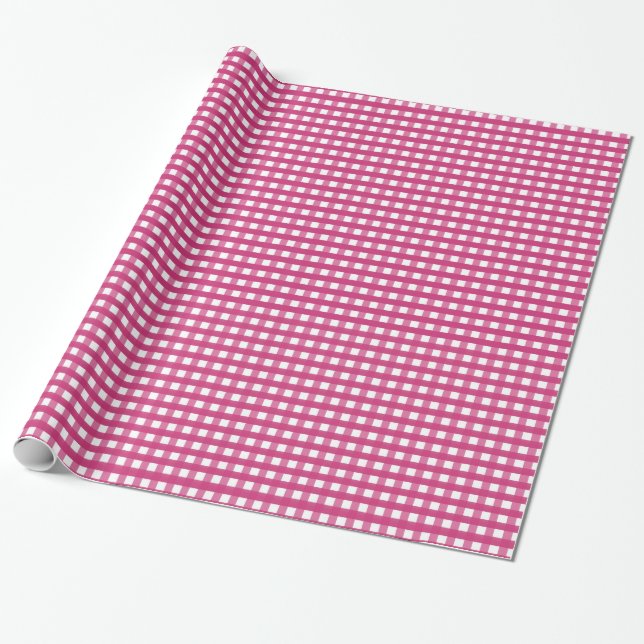 Red Plaid Wrapping Paper (Unrolled)