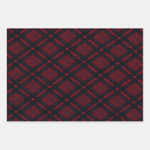 Red Plaid  Wrapping Paper Sheet