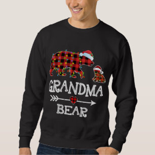 Red Plaid Xmas Matching Family Christmas Grandma B Sweatshirt