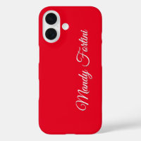 Red Plain Elegant Minimalist Calligraphy