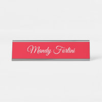 Red Plain Elegant Minimalist Calligraphy