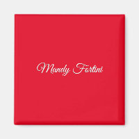 Red Plain Elegant Minimalist Calligraphy