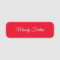 Red Plain Elegant Minimalist Calligraphy