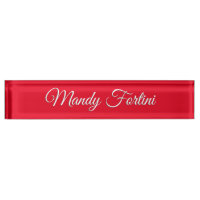 Red Plain Elegant Minimalist Calligraphy