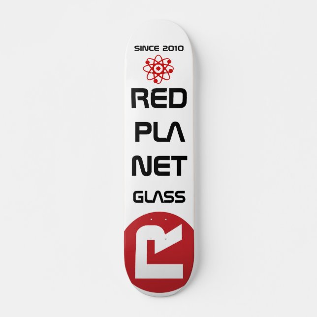 Red Planet Glass Skateboard (Front)
