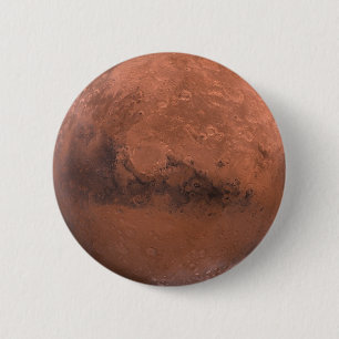 Red planet Mars 6 Cm Round Badge