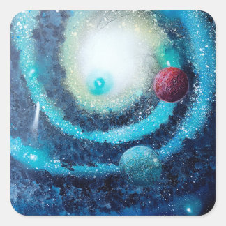 Red Planet Square Sticker