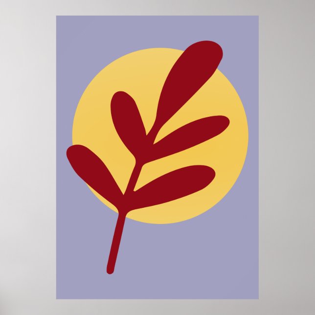 Red Plant Yellow Sun Poster (Front)