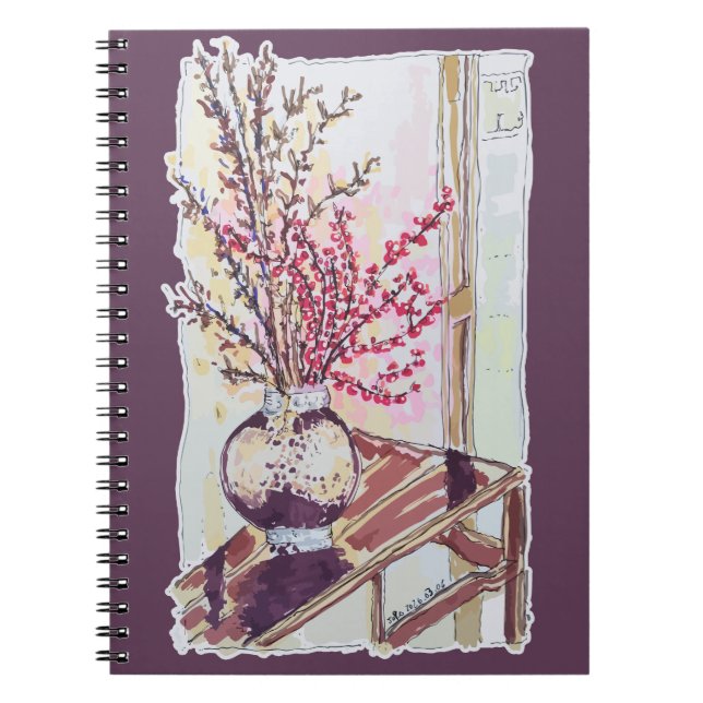Red Plum Blossoms Notebook (Front)