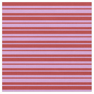 Red & Plum Coloured Lines Pattern Fabric