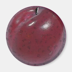 Red Plum Watercolor - Magnet