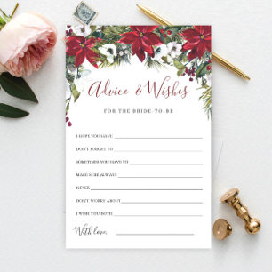 Red Poinsettia Christmas Bridal Advice & Wises