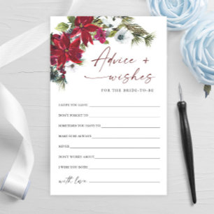 Red Poinsettia Christmas Bridal Advice & Wises