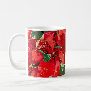 Red Poinsettia Holiday Coffee Mug