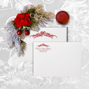 Red Poinsettia Joy Envelope