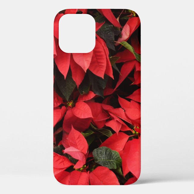 Red Poinsettias II Christmas Holiday Floral Case-Mate iPhone Case (Back)