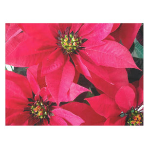 Red Poinsettias Tablecloth