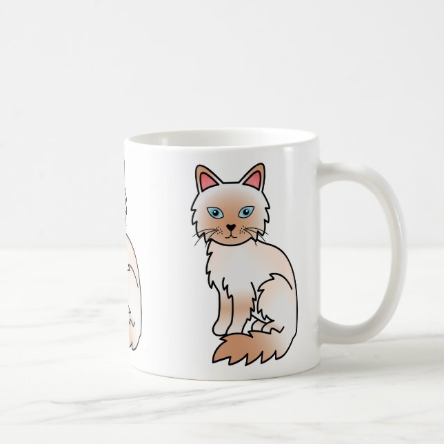 Red Point Birman / Ragdoll Cat Coffee Mug (Right)