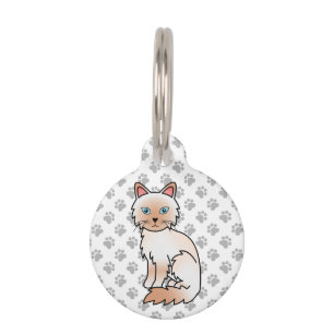 Red Point Birman / Ragdoll Cat & Pet's Info Pet Tag