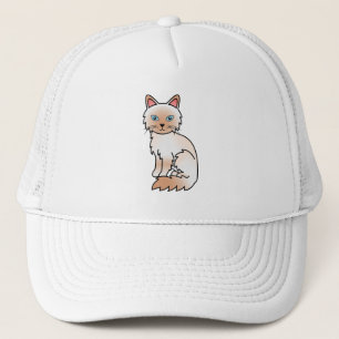 Red Point Birman / Ragdoll Cute Cartoon Cat Trucker Hat