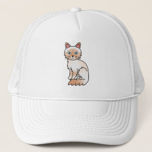 Red Point Tabby Birman / Ragdoll Cartoon Cat Trucker Hat