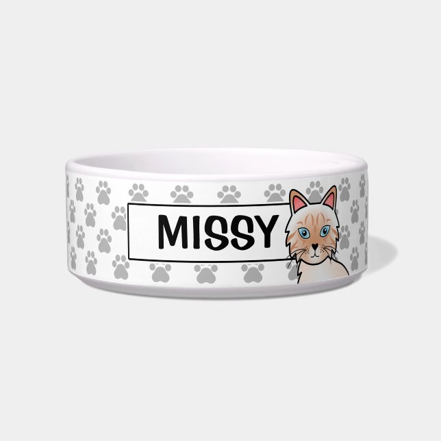 Red Point Tabby Birman / Ragdoll Cat Bowl (Front)