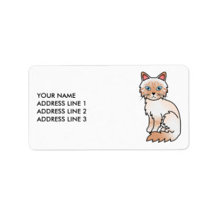 Red Point Tabby Birman / Ragdoll & Custom Text Label