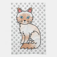 Red Point Tabby Birman / Ragdoll Cute Cat & Paws