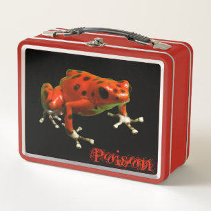 Red Poison Dart Frog Metal Lunch Box