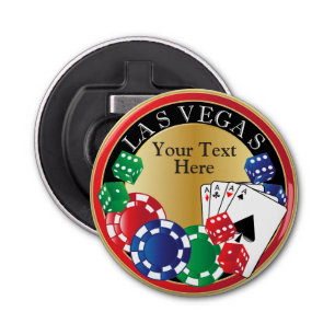 Red Poker Night DIY Text Bottle Opener