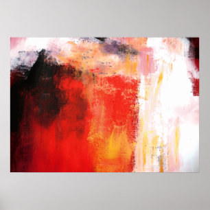Red Polar - Abstract Art Poster