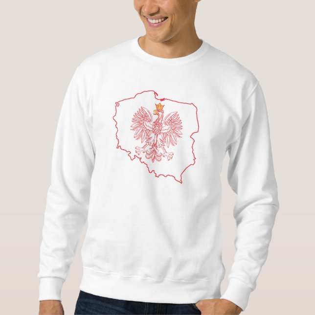 Red Polish Map With Eagle Sweatshirt (Front)